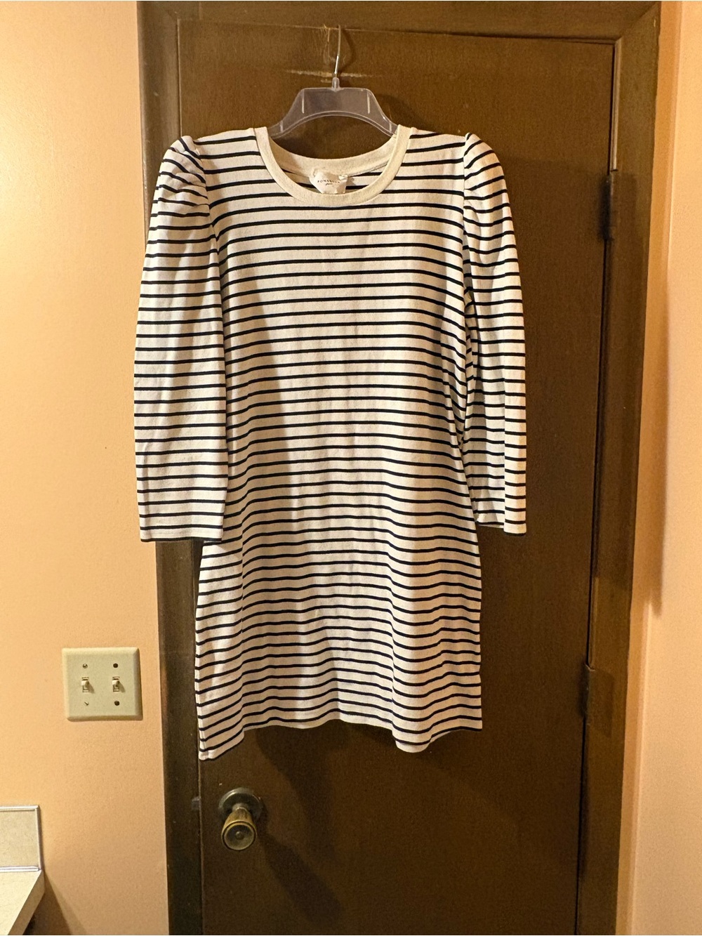 Tuckernuck Pomander Place Striped Knit Popover Striped Dress in Navy & Cream - Picture 4 of 8